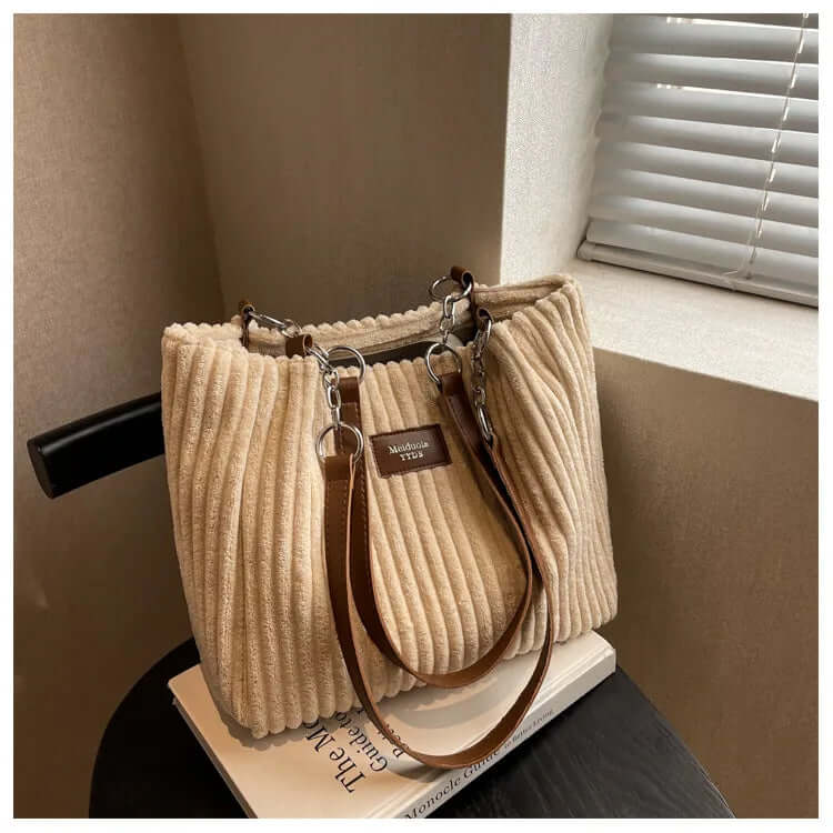 Ribbel Shopper - Ruime Damestas met Schouderhengsels