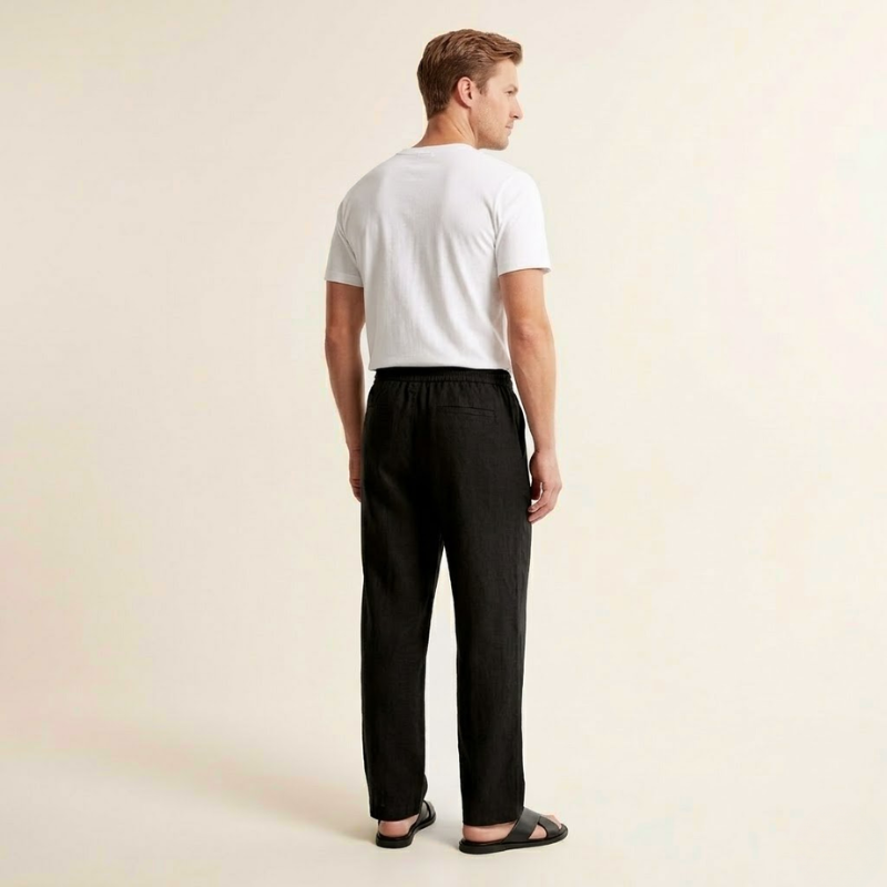 Heren linnen broek | Luchtige casual broek met ontspannen pasvorm