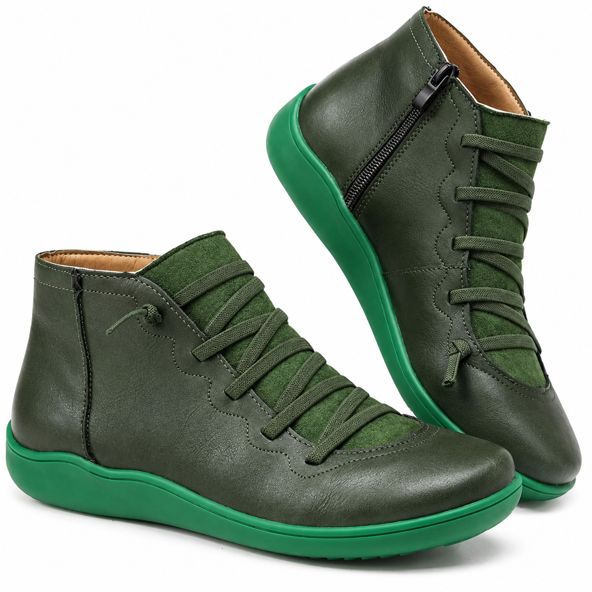 Enkellaarsjes Dames – Groen - beeld 6