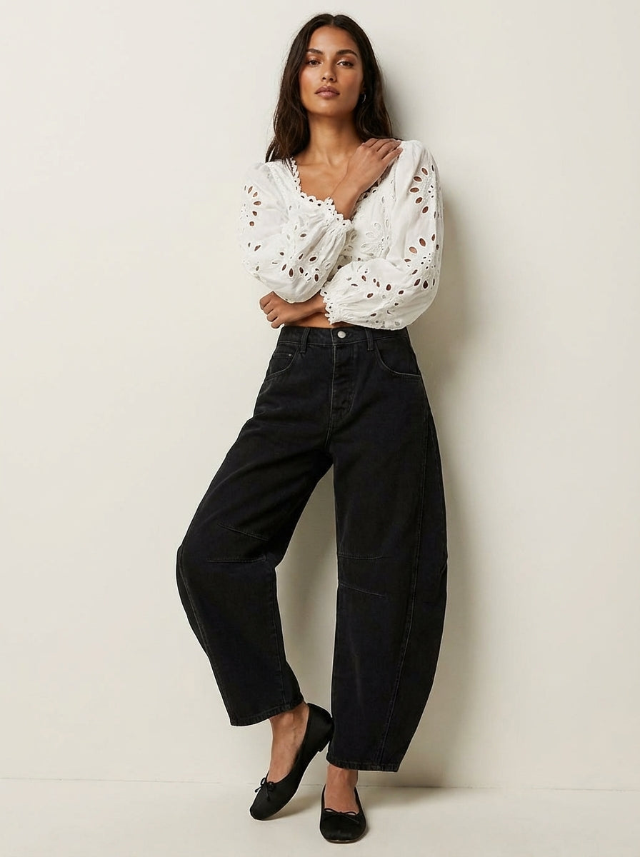 Dames Baggy Jeans – Hoge Taille – Relaxte Casual Pasvorm