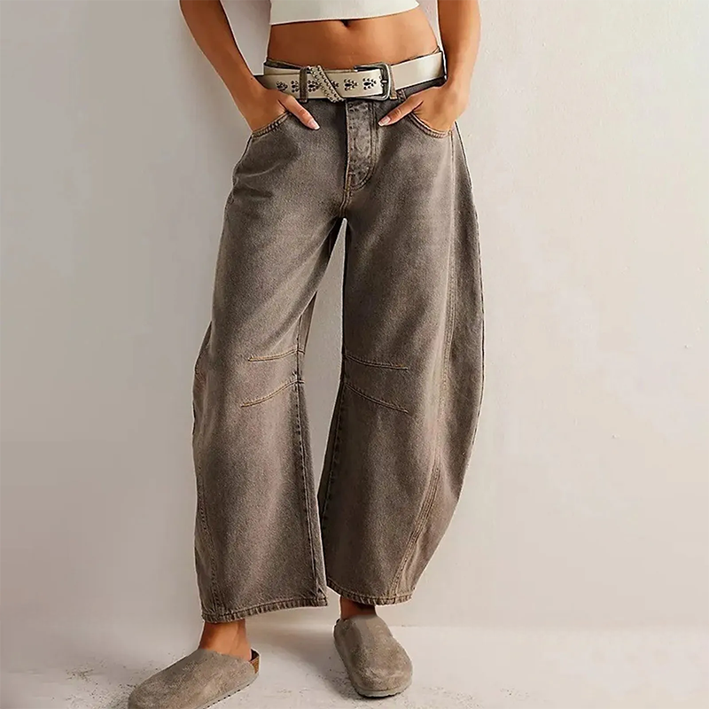 Dames Baggy Jeans – Hoge Taille – Relaxte Casual Pasvorm