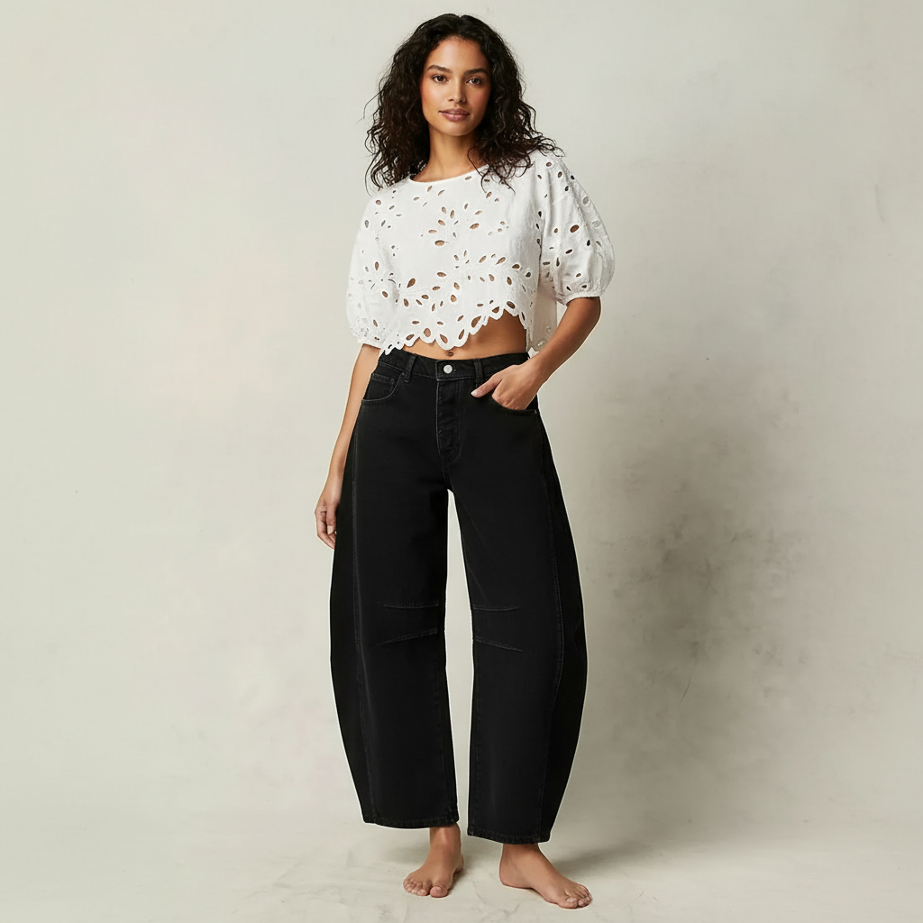 Dames Baggy Jeans – Hoge Taille – Relaxte Casual Pasvorm
