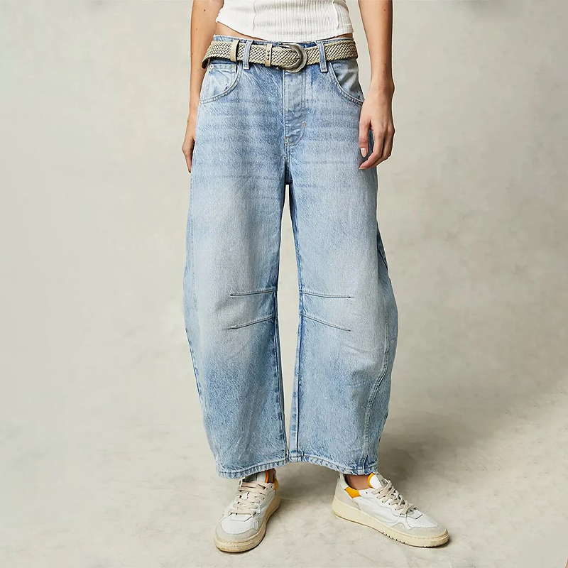 Dames Baggy Jeans – Hoge Taille – Relaxte Casual Pasvorm