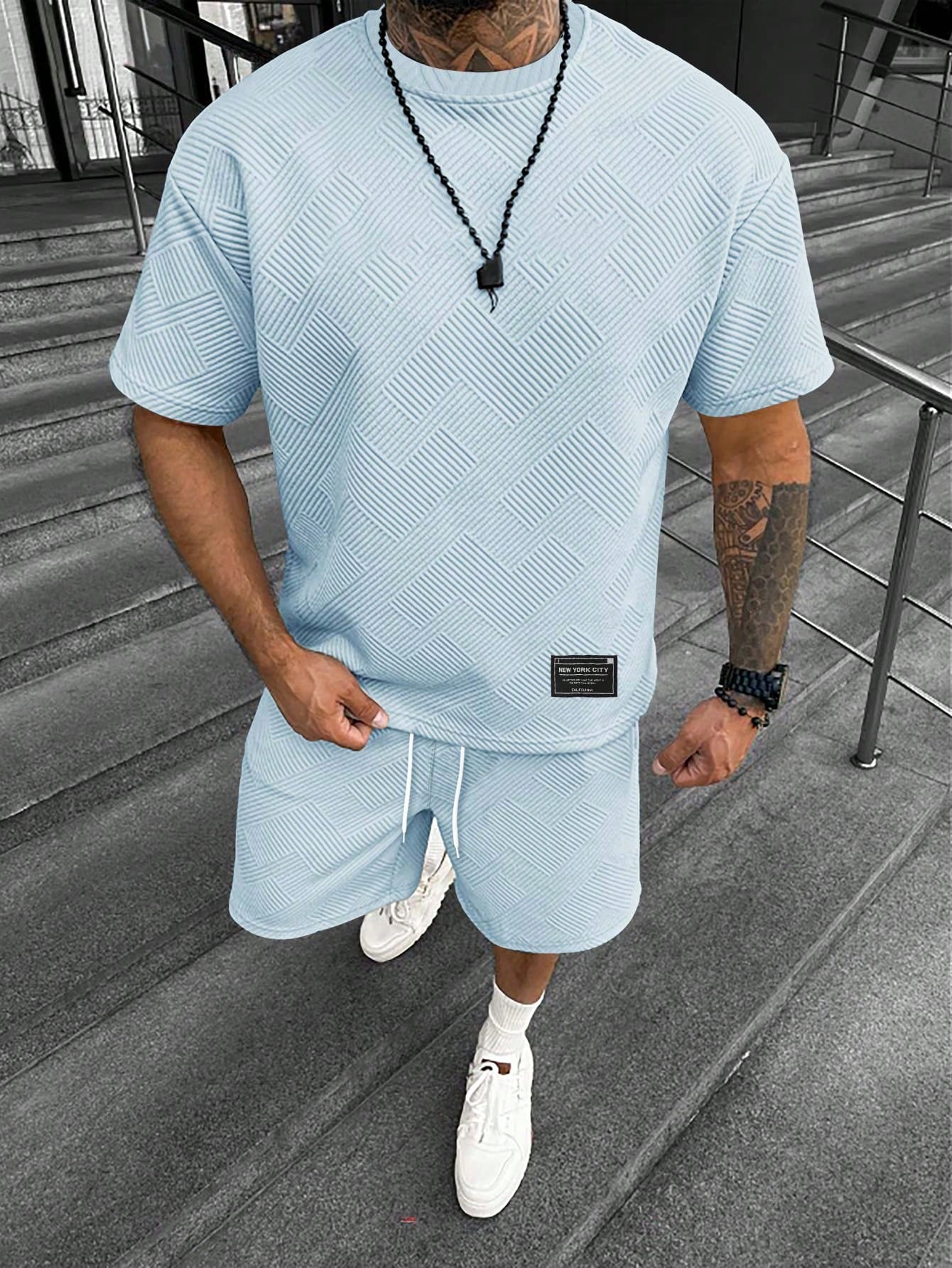 Heren zomerset | Oversized T-shirt en sportieve shorts voor een casual look