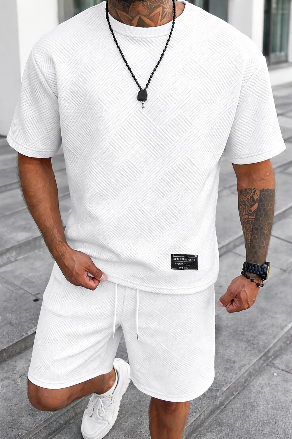 Heren zomerset | Oversized T-shirt en sportieve shorts voor een casual look