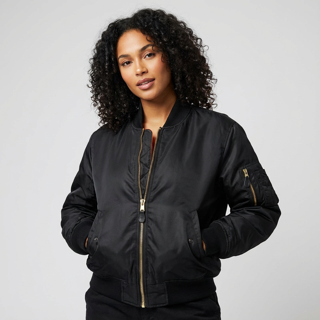 Dames Bomberjack – Utility Details – Klassiek Casual Ontwerp