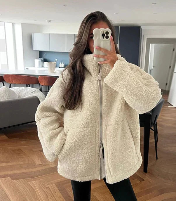 Teddy Jas Dames – Warm fleece met rits en comfortabele pasvorm