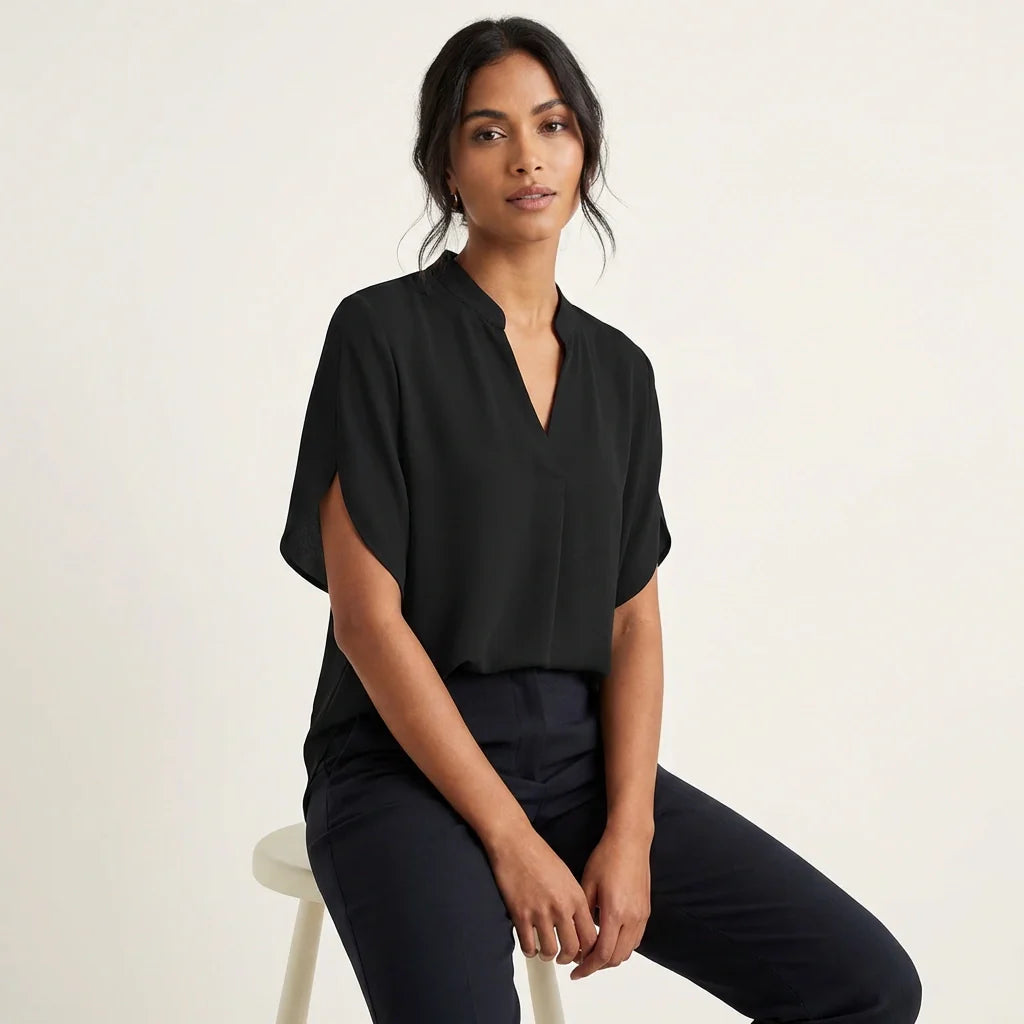 Dames Zomer Blouse – V-hals – Luchtig Casual Ontwerp