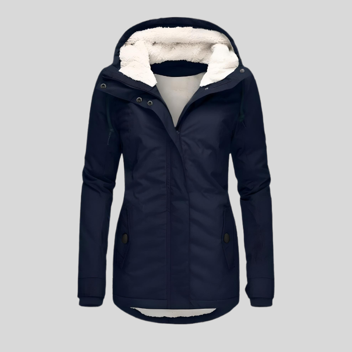ELVIRA | Lange Winterjas met Capuchon – Warm & Waterafstotend