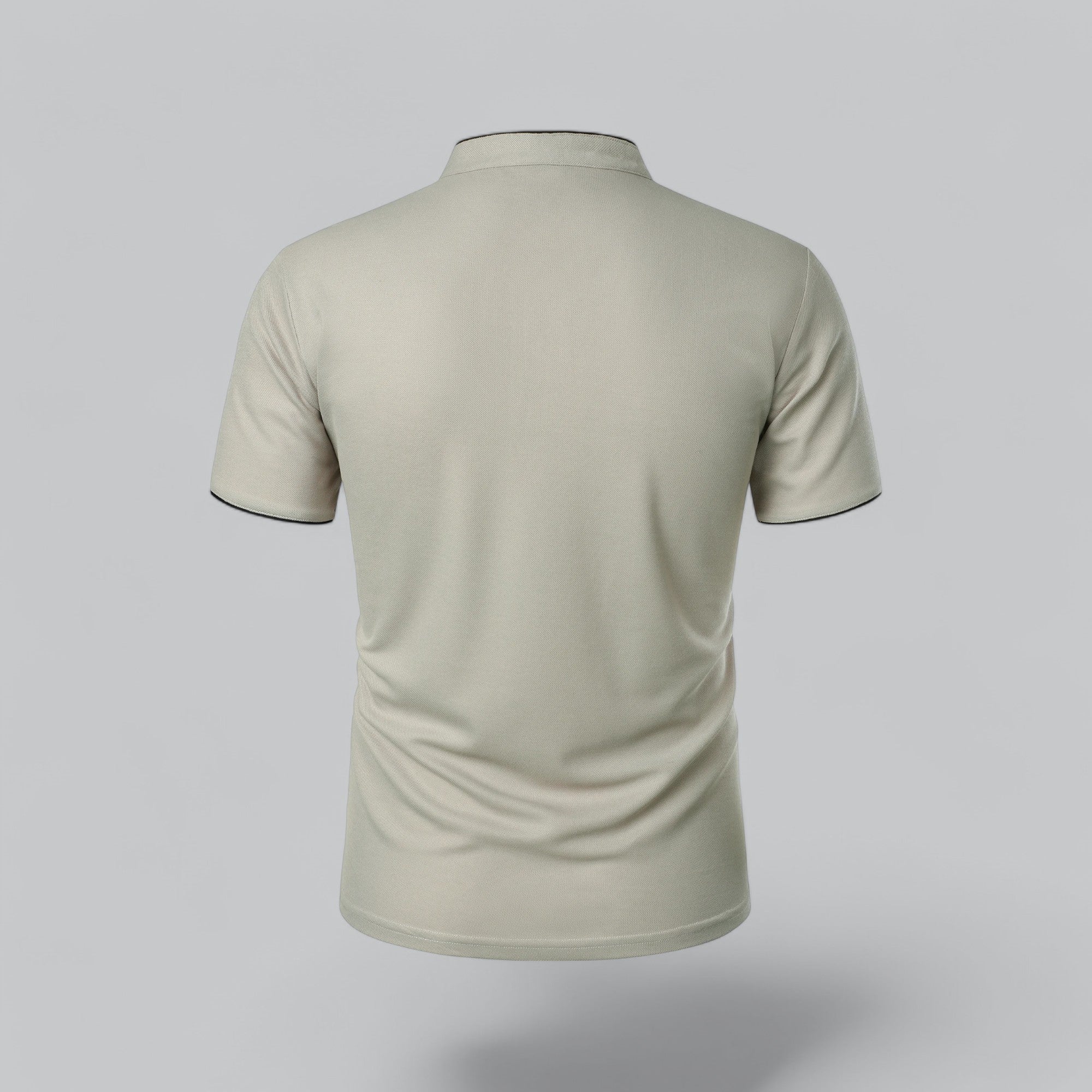 Heren Polo zonder Kraag – Aansluitende Pasvorm voor Dagelijks en Casual Gebruik