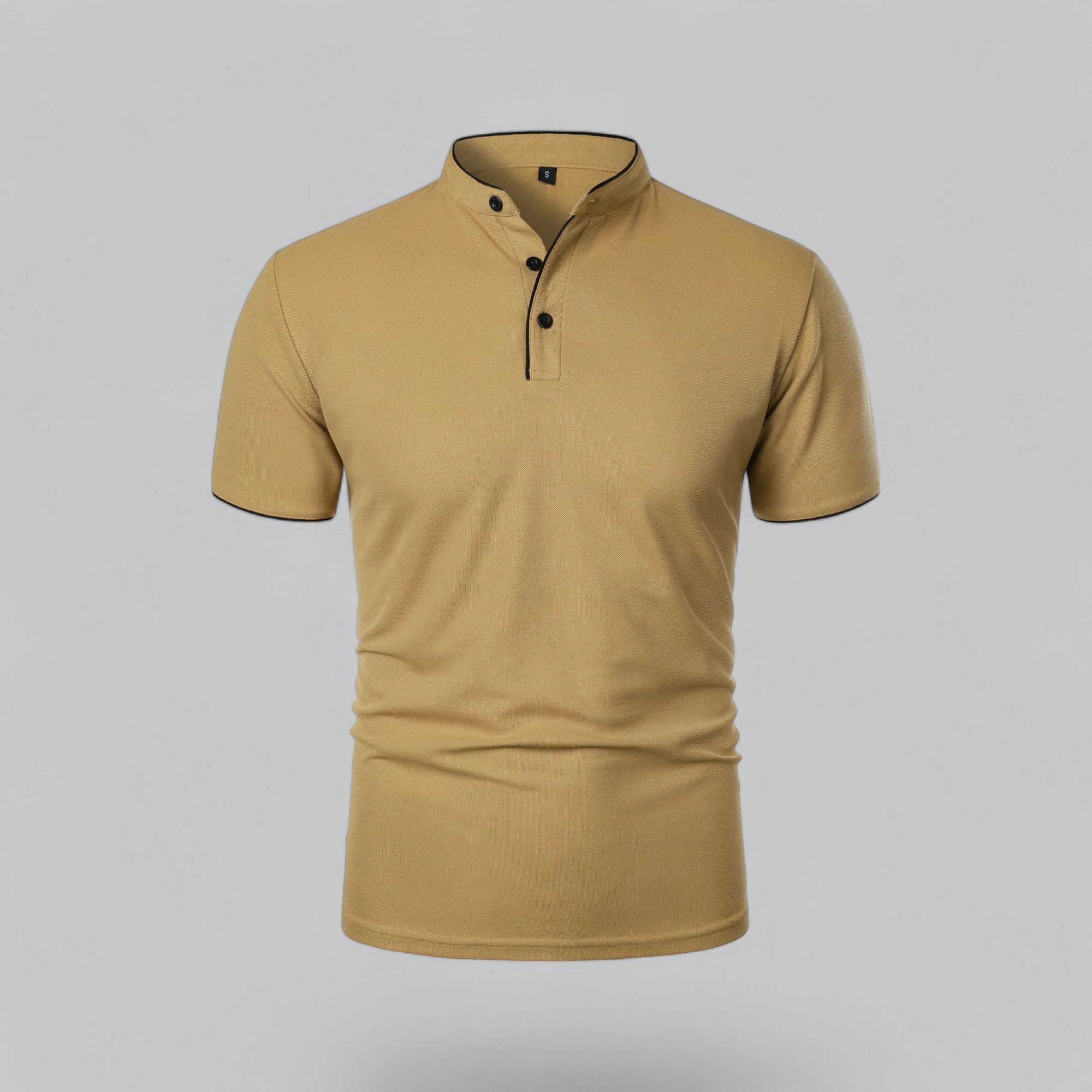 Heren Polo zonder Kraag – Aansluitende Pasvorm voor Dagelijks en Casual Gebruik