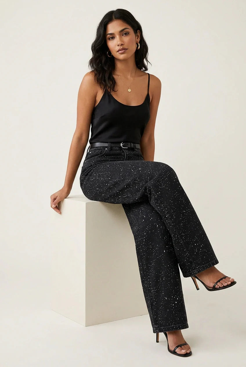 Dames High Waist Jeans – Rechte Pijpen – Moderne Casual Pasvorm