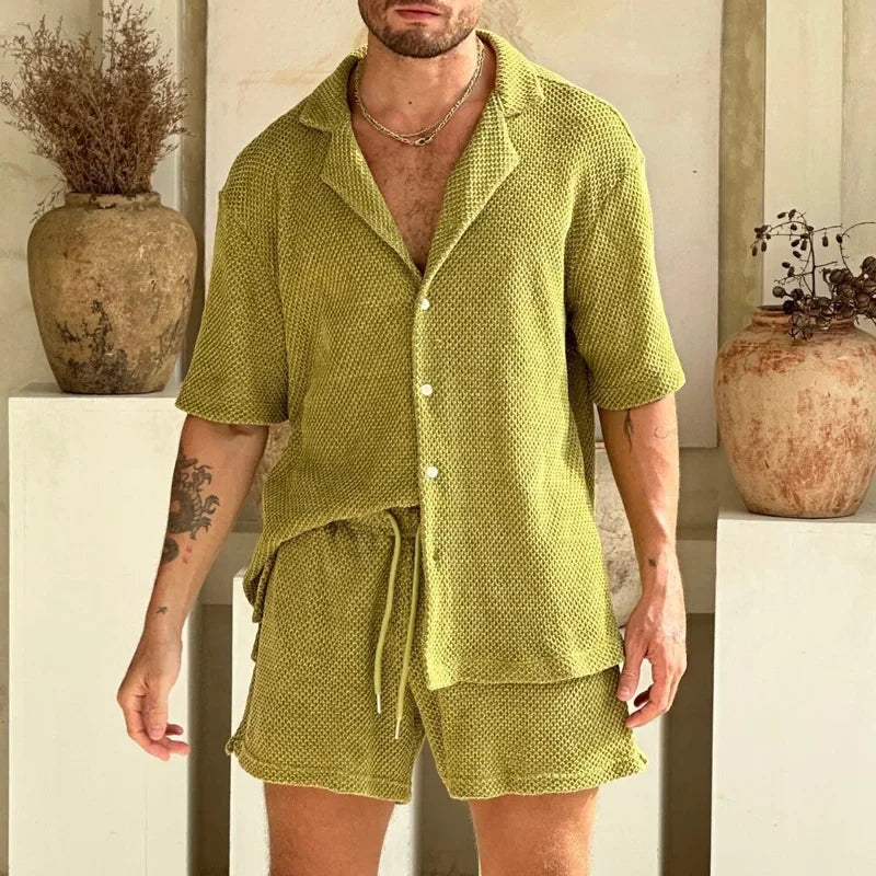 Noah Heren Casual Set met Korte Mouwen-5