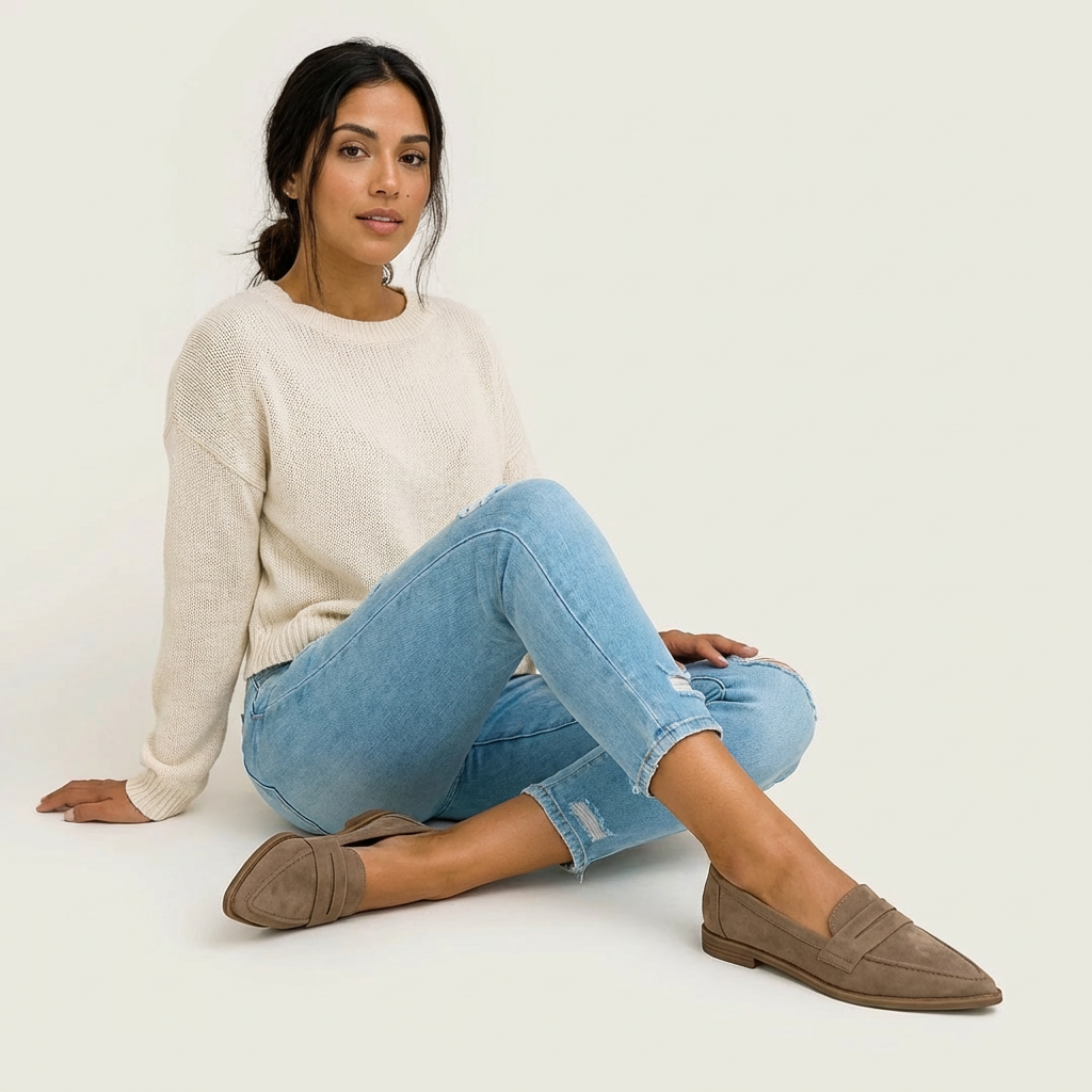 Dames Loafers – Suède Look – Tijdloos Instapmodel Ontwerp