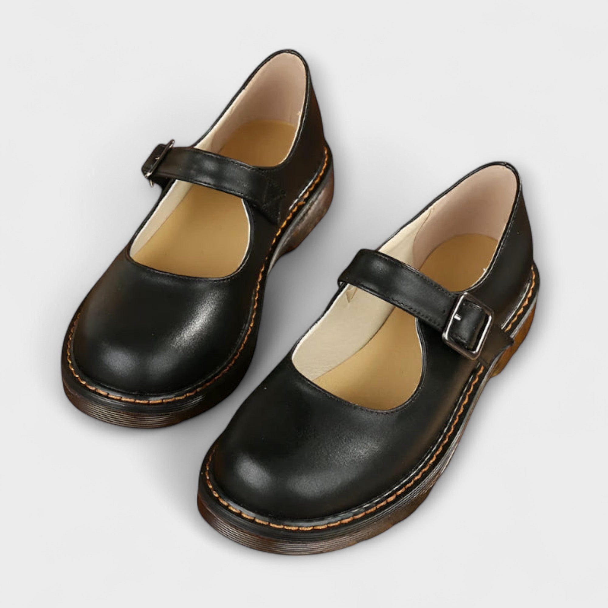 Dames Mary Jane Schoenen – Platte Instappers met Verstelbare Band