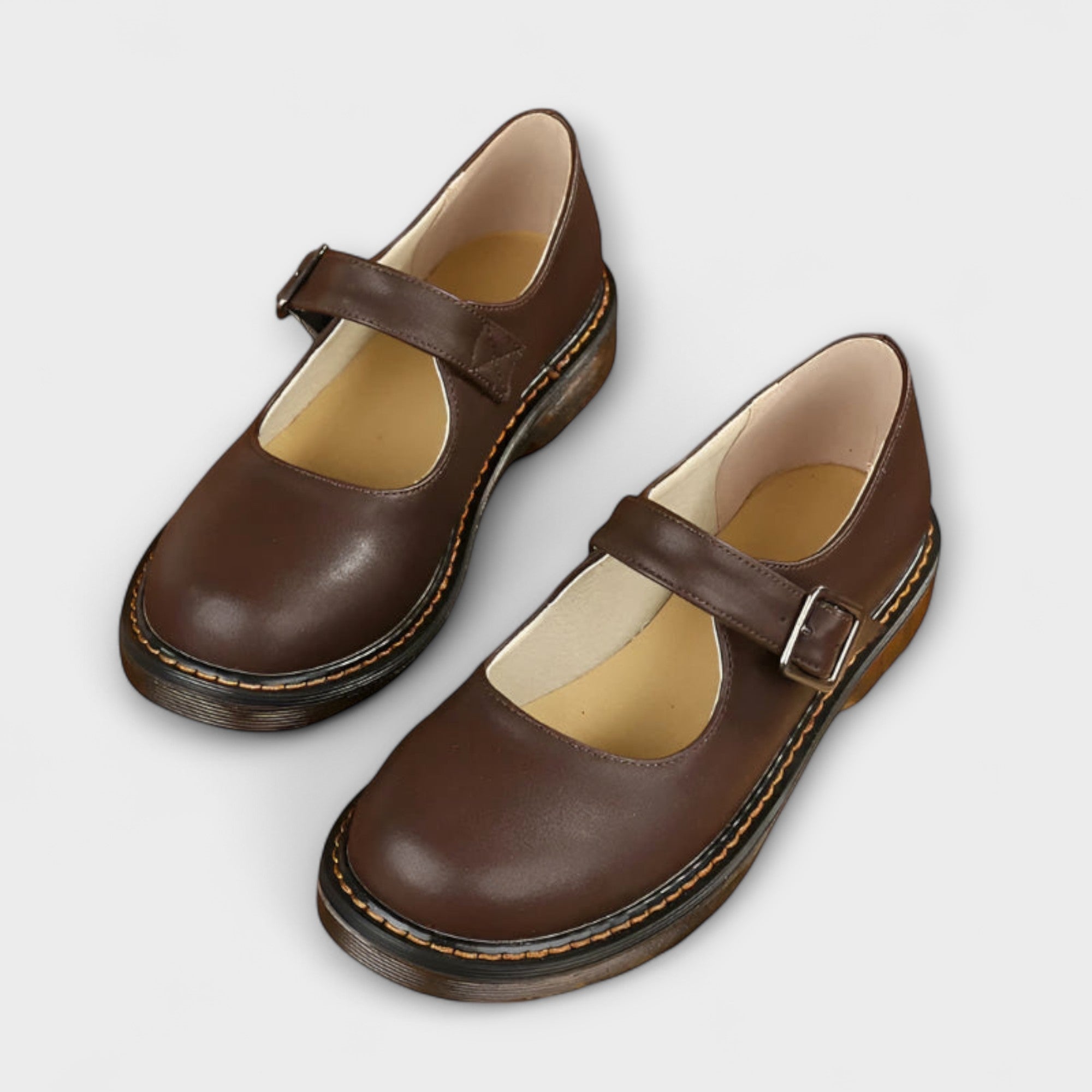 Dames Mary Jane Schoenen – Platte Instappers met Verstelbare Band