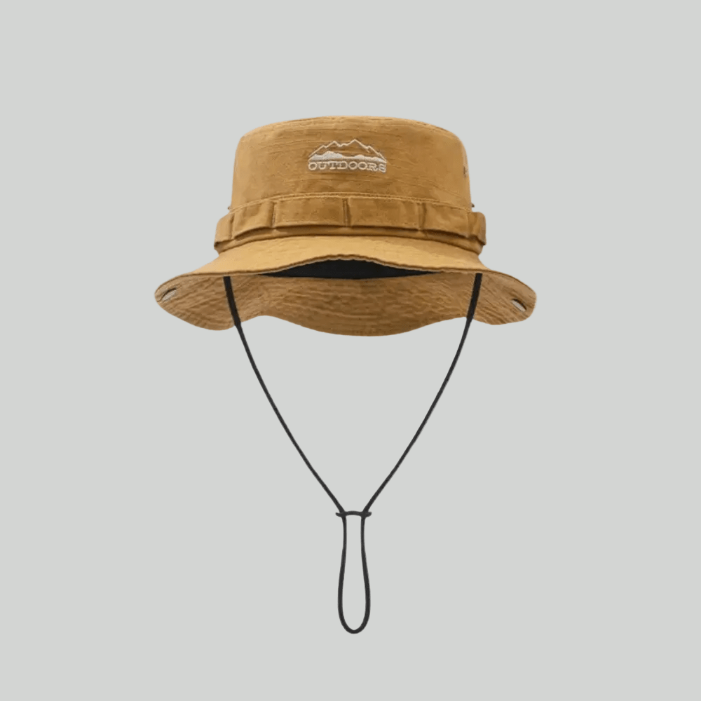 Ademende Katoenen Outdoor Hoed – Lichtgewicht Zonbescherming - De Mode OutletYELLOW-MU09J04