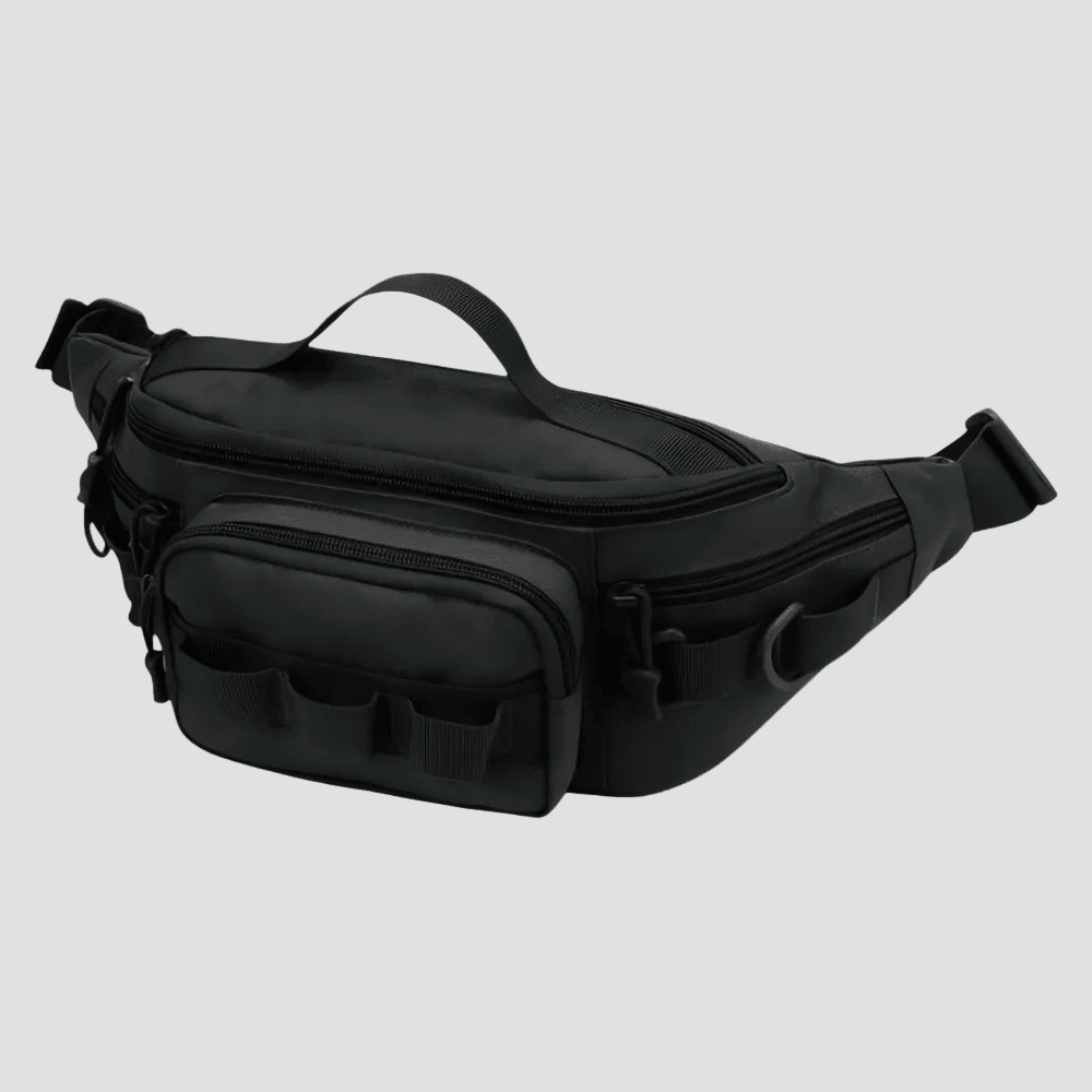 Compact Waterafstotende Outdoor Heuptas – Lichtgewicht Praktische Draagtas - De Mode OutletBLACK-AT40P79
