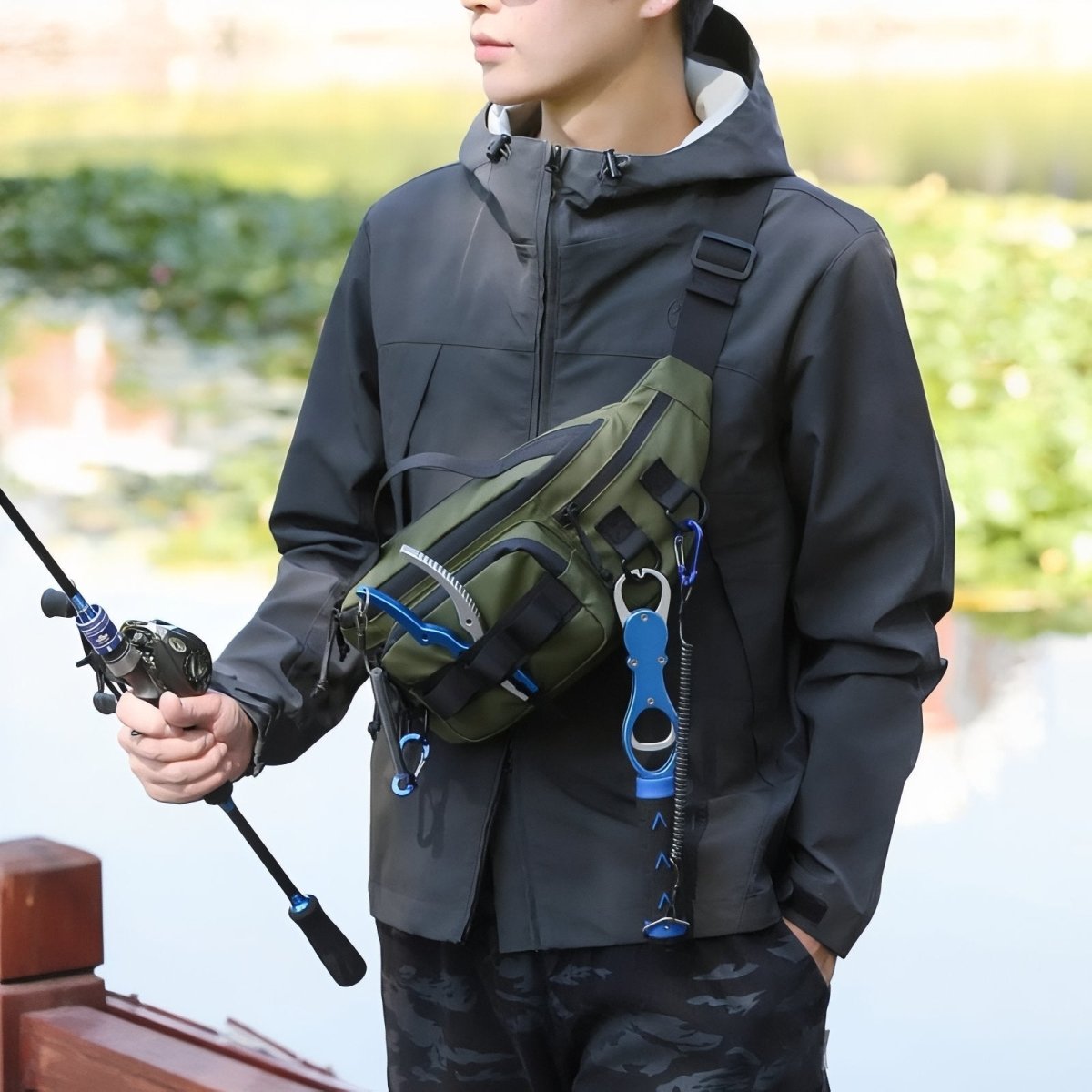 Compact Waterafstotende Outdoor Heuptas – Lichtgewicht Praktische Draagtas - De Mode OutletDARK GREEN-HN43P68