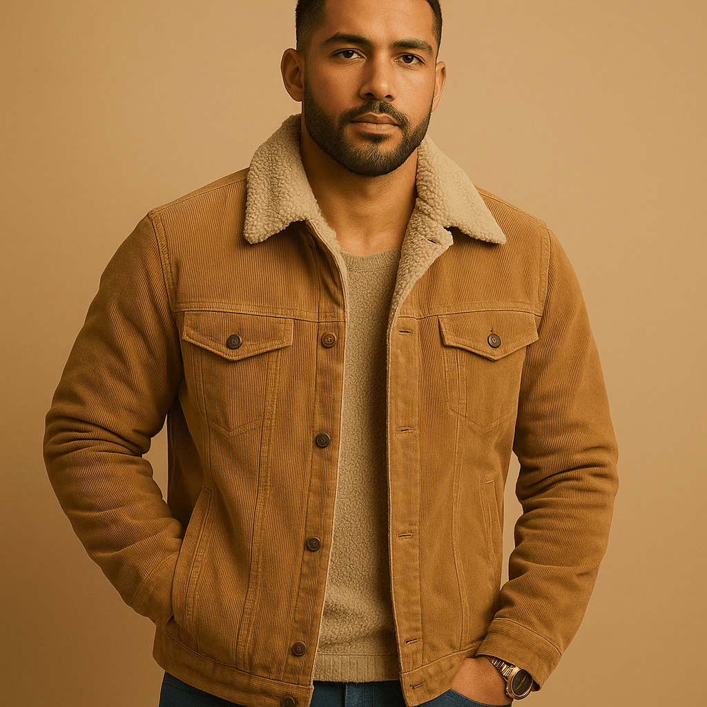 Corduroy herenjas – Moderne pasvorm en tijdloze stijl - De Mode OutletDMED2-QH292021