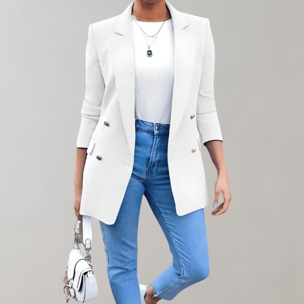 Dames blazer | Elegante uitstraling met getailleerde pasvorm - De Mode OutletLiina-Rose-S