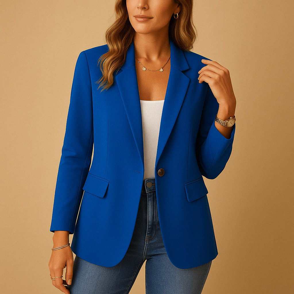 Dames Blazer | Getailleerde Pasvorm met Veelzijdige Look - De Mode OutletDWOD2-QT815036