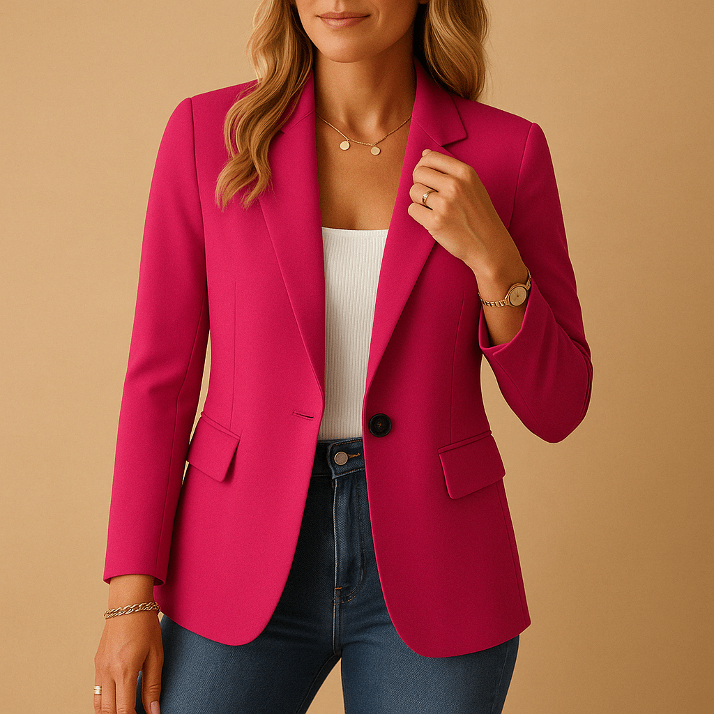 Dames Blazer | Getailleerde Pasvorm met Veelzijdige Look - De Mode OutletDWOD2-QT815006