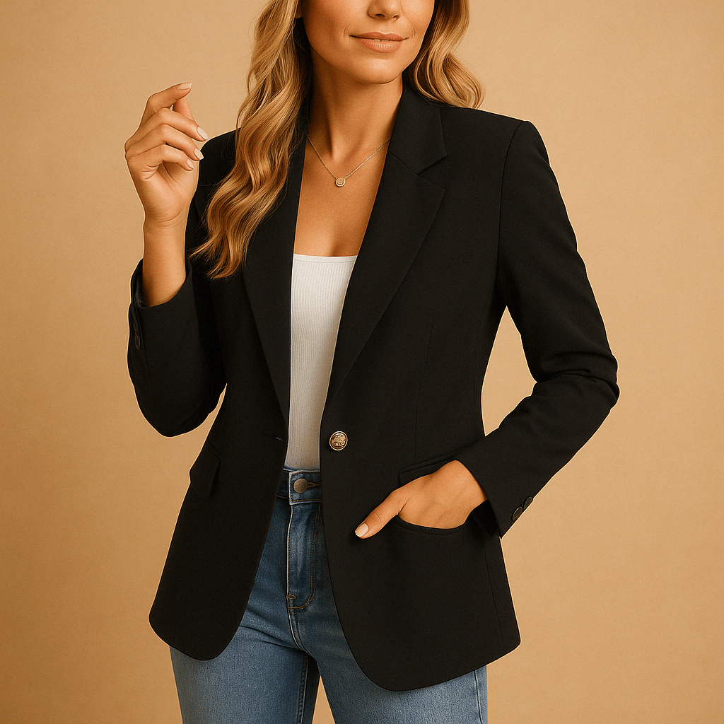Dames Blazer | Getailleerde Pasvorm met Veelzijdige Look - De Mode OutletDWOD2-QT815001