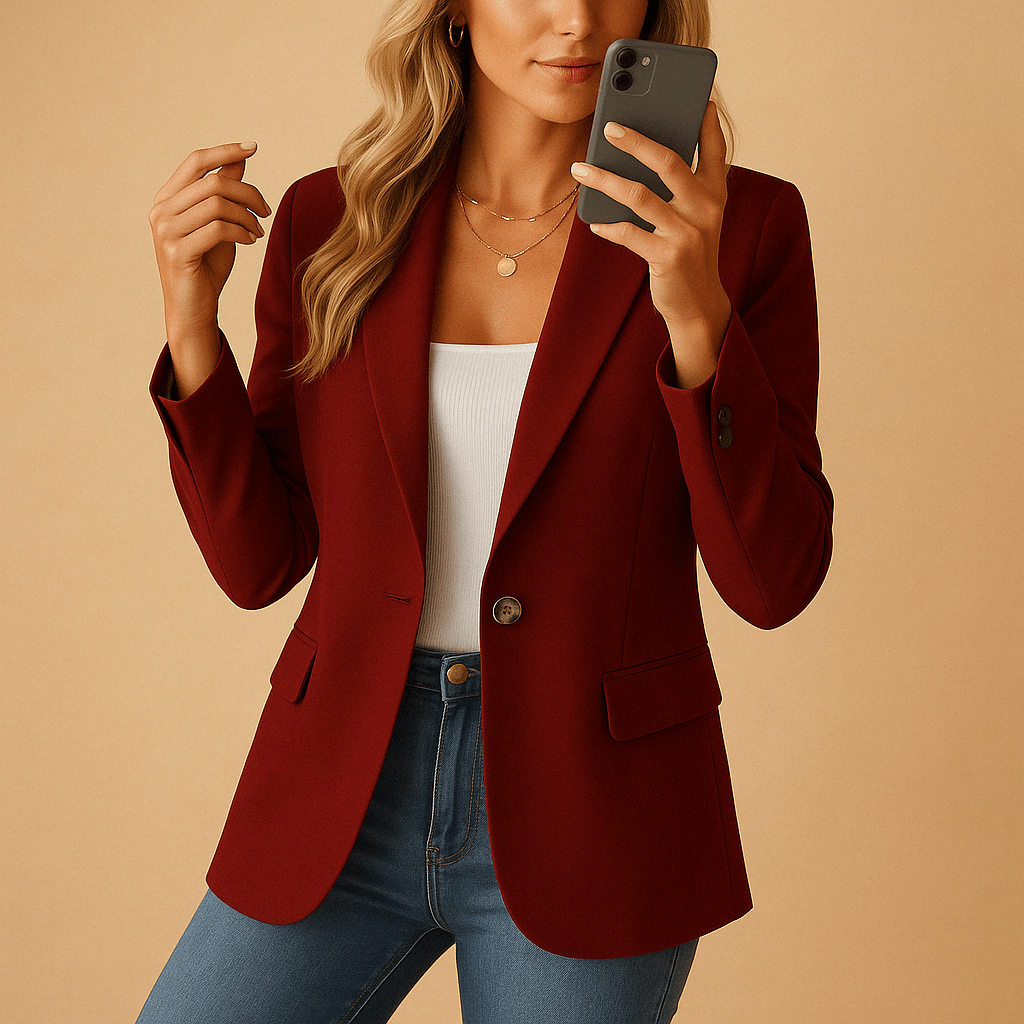 Dames Blazer | Getailleerde Pasvorm met Veelzijdige Look - De Mode OutletDWOD2-QT815011