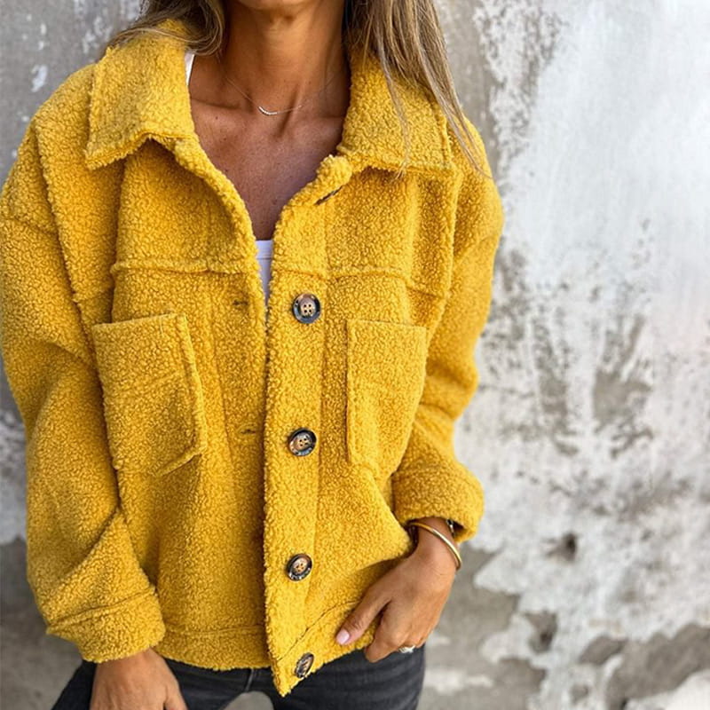 Dames Herfstjas met Knopen en Reverskraag - De Mode Outlet