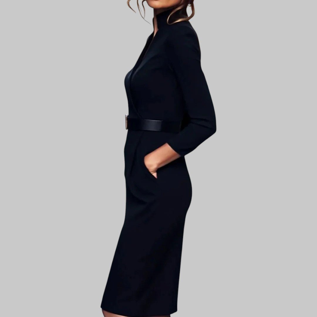 Dames Jurk met Ceintuur – Elegante Pasvorm voor Verschillende Gelegenheden - De Mode Outlet