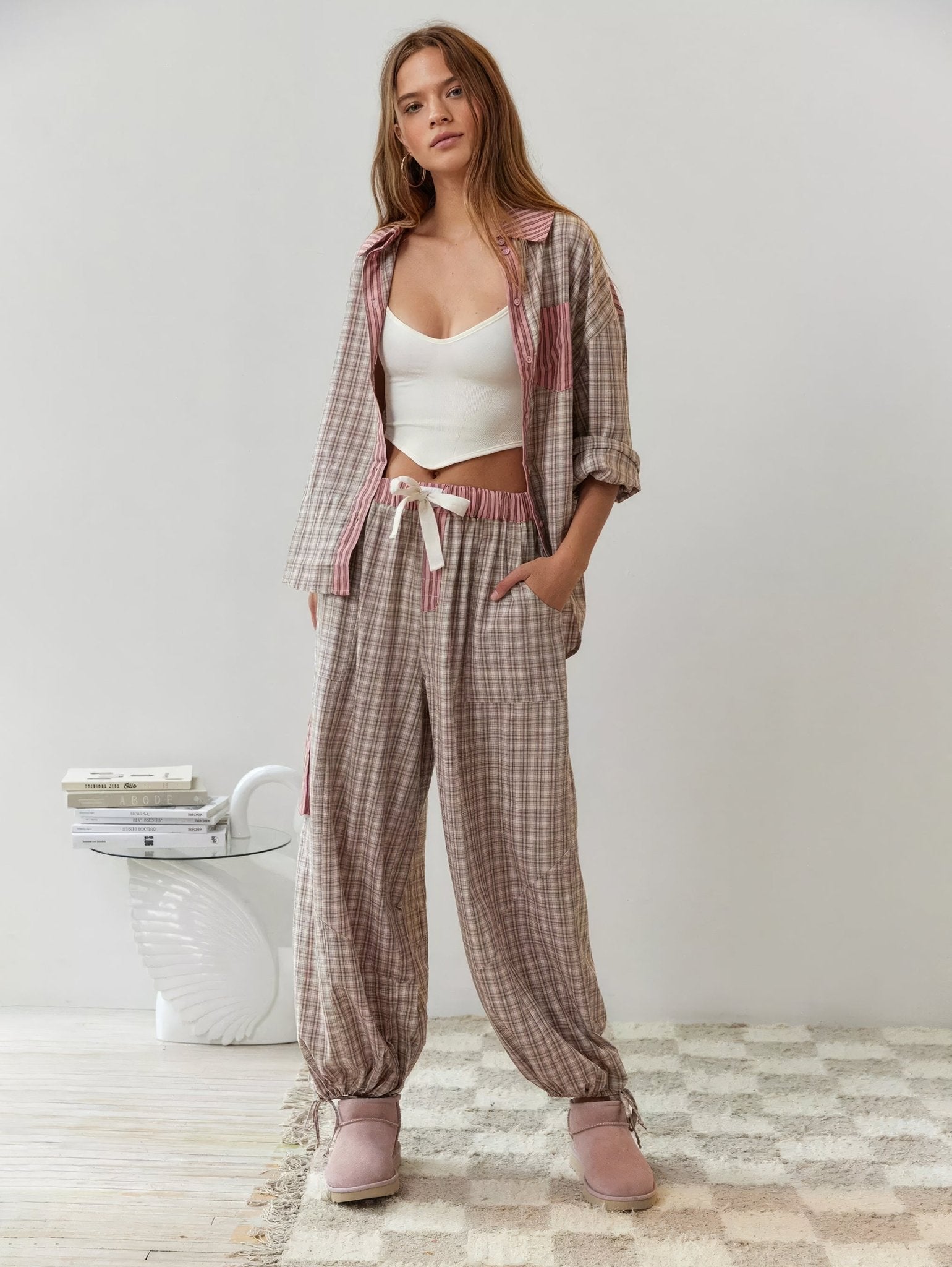Dames Pyjama Set met Zachte Stof en Comfortabele Pasvorm - De Mode Outlet1