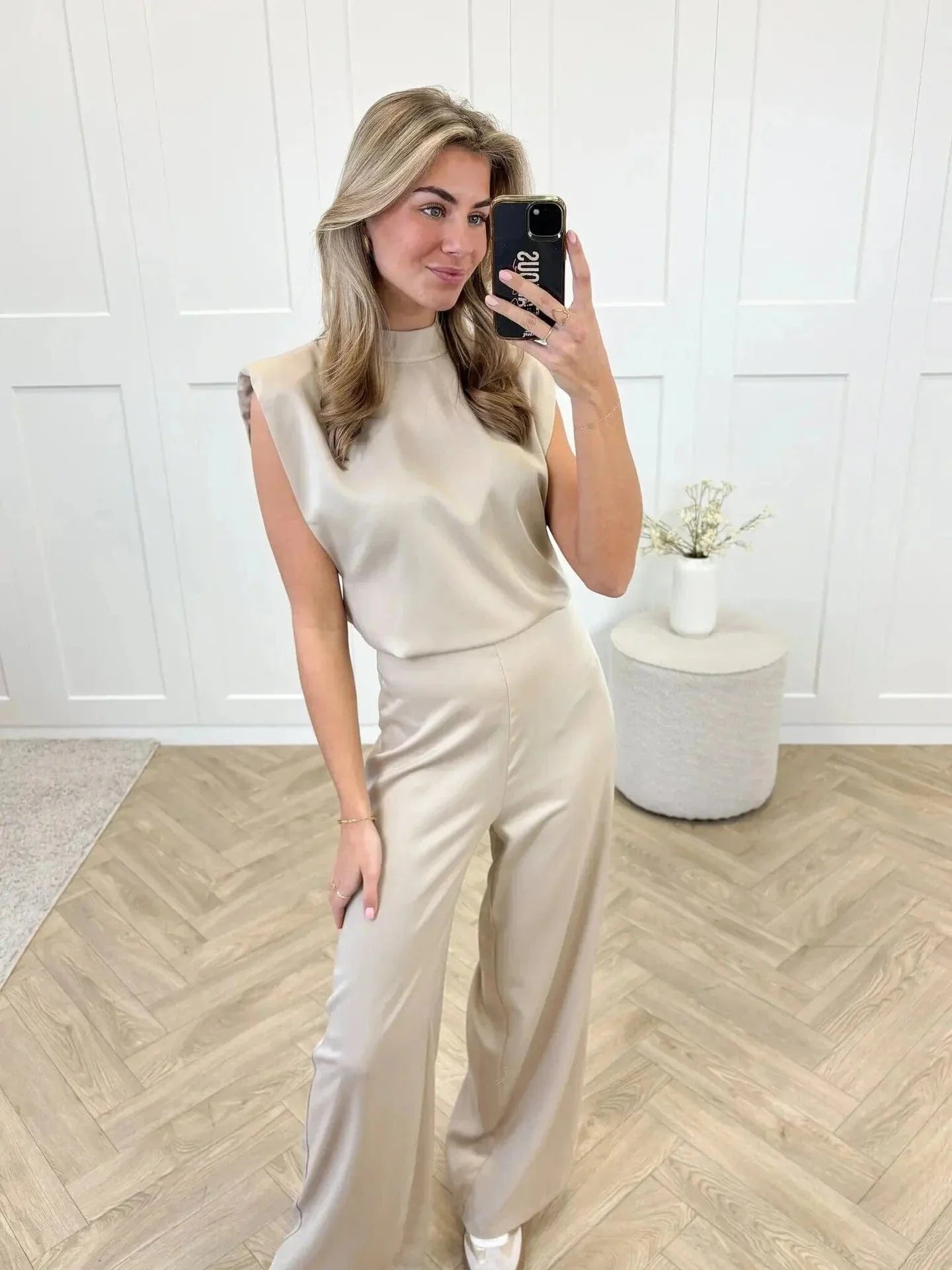 Dames Rugloze Jumpsuit met Wijde Pijpen – Elegante Zomerstijl - De Mode Outlet14:10Black;5:100014064