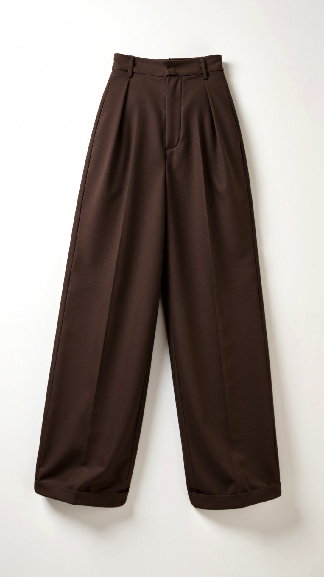 Dames wide - leg pantalon | Hoge taille met plooien en zijzakken - De Mode Outlet