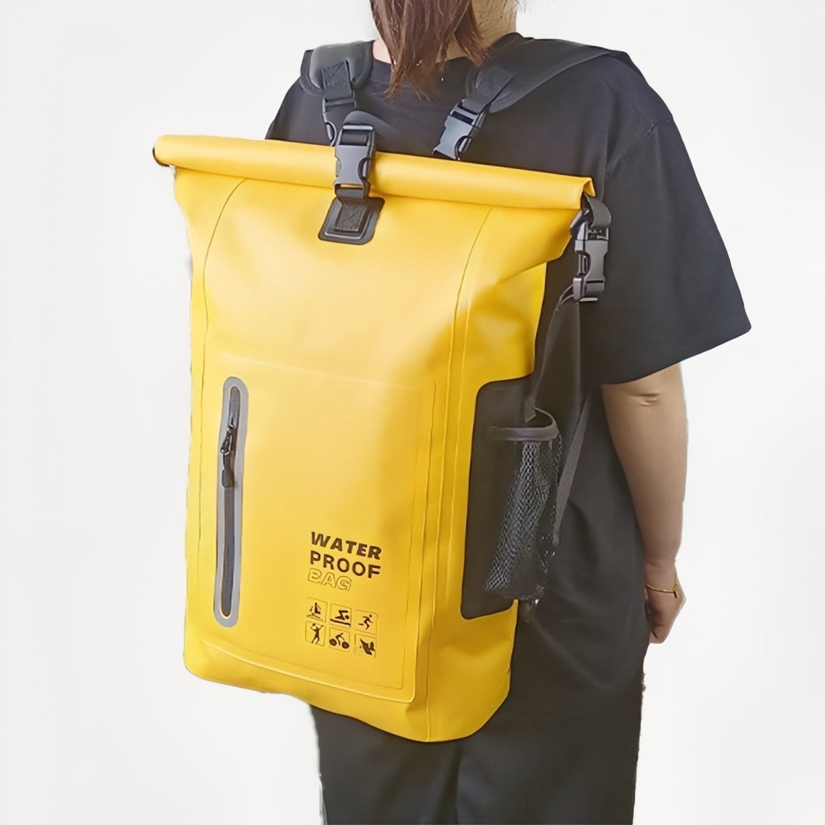 Duurzame Waterdichte 30L Wandelrugzak – Ontworpen voor Nat Weer en Outdoor Gebruik - De Mode OutletYELLOW-YJ54G27