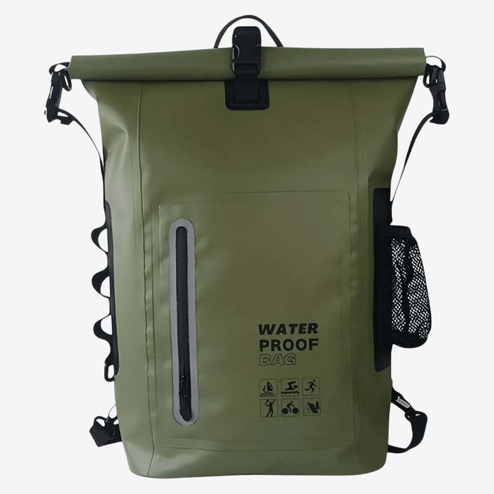 Duurzame Waterdichte 30L Wandelrugzak – Ontworpen voor Nat Weer en Outdoor Gebruik - De Mode OutletOLIVE GREEN-UV67D61