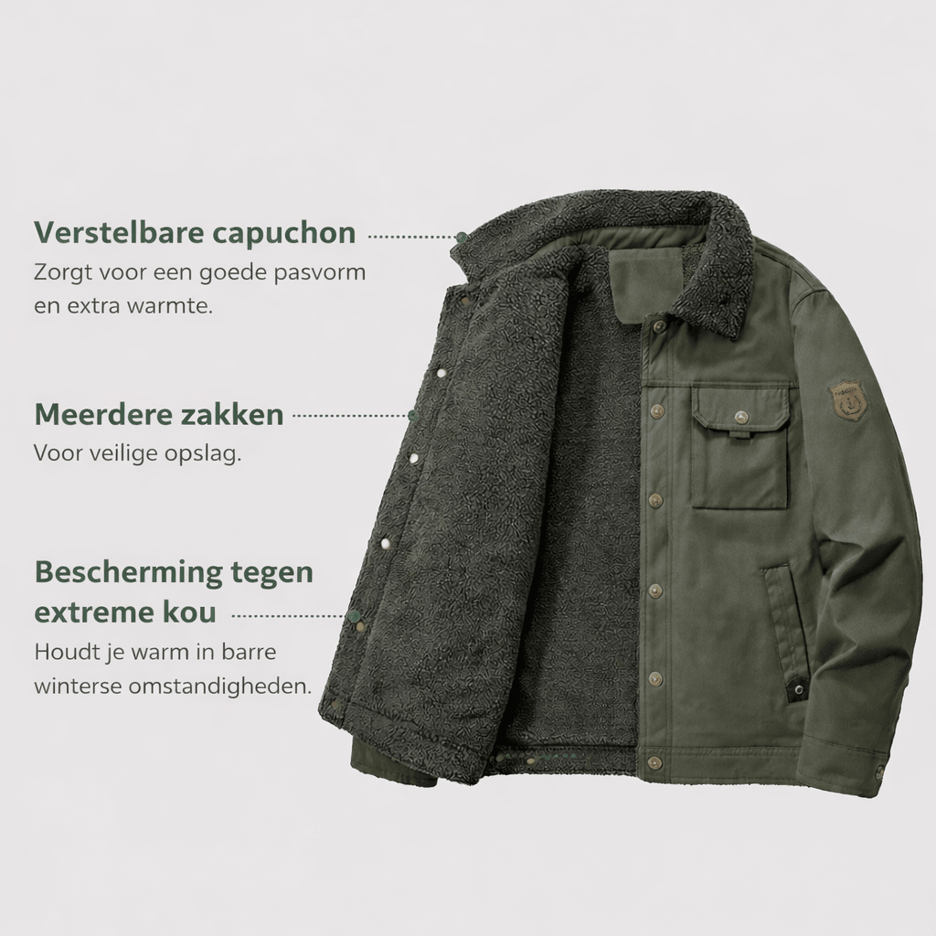 Gevoerde Outdoor Jas voor Heren – Gevoerde Cargo Uitvoering - De Mode Outlet29672511956894