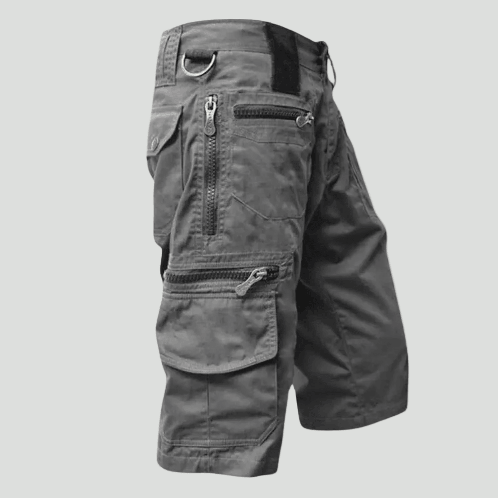 Heren Ademend Katoenen Cargo Shorts – Outdoor Short met Meerdere Zakken - De Mode OutletGREY-VM11E10
