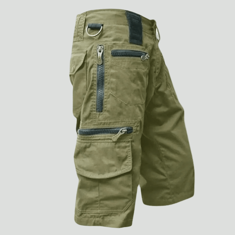 Heren Ademend Katoenen Cargo Shorts – Outdoor Short met Meerdere Zakken - De Mode OutletGREEN-HL55R99