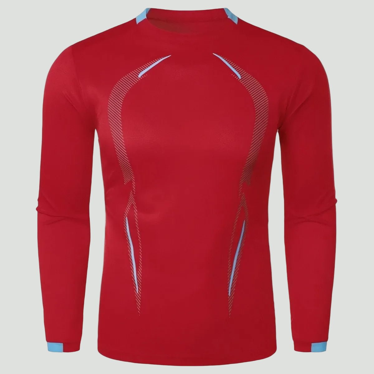 Heren Ademend Outdoor T-Shirt met Lange Mouwen – Lichtgewicht Trail Layer - De Mode OutletRED-TQ27X58