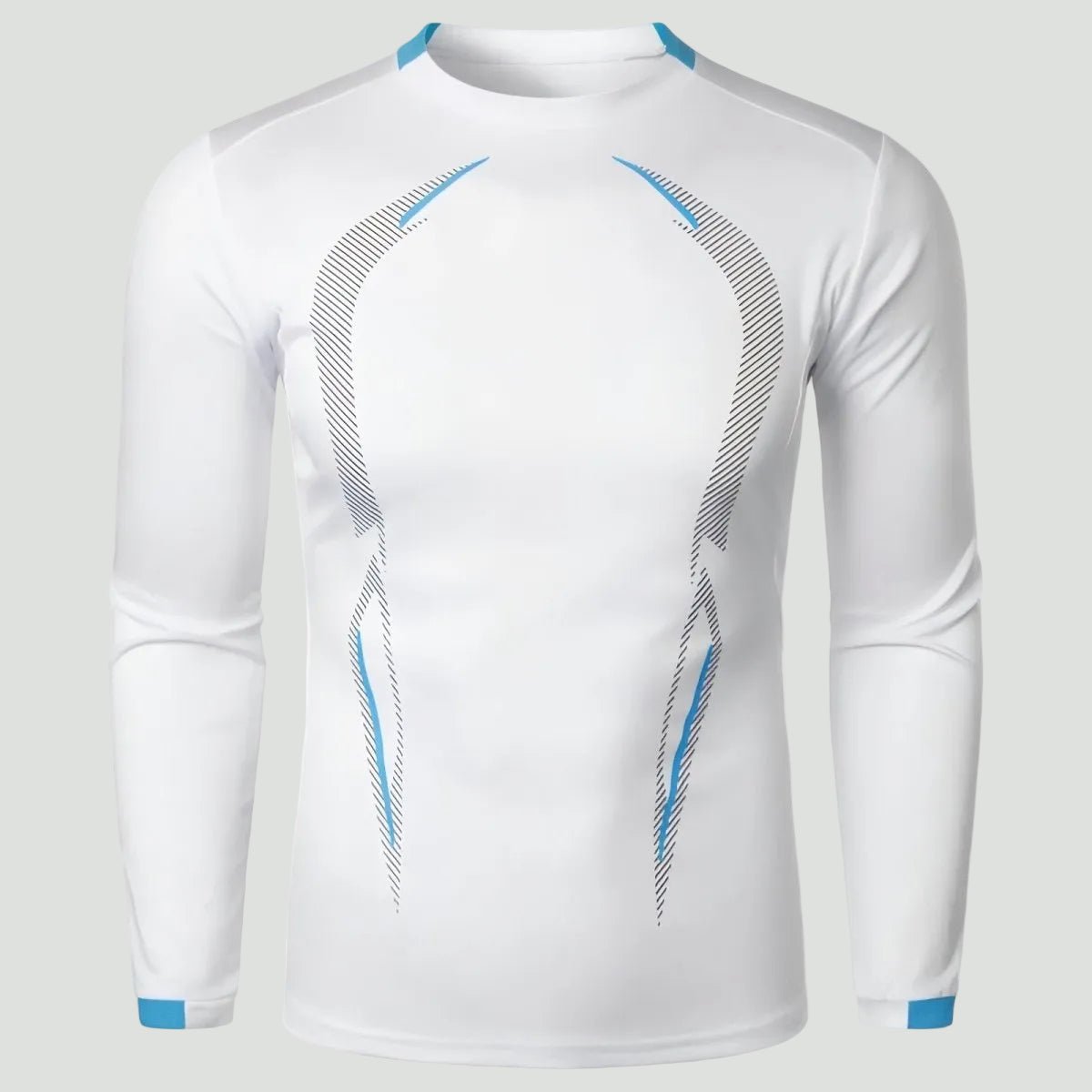 Heren Ademend Outdoor T-Shirt met Lange Mouwen – Lichtgewicht Trail Layer - De Mode OutletWHITE-OY75P60