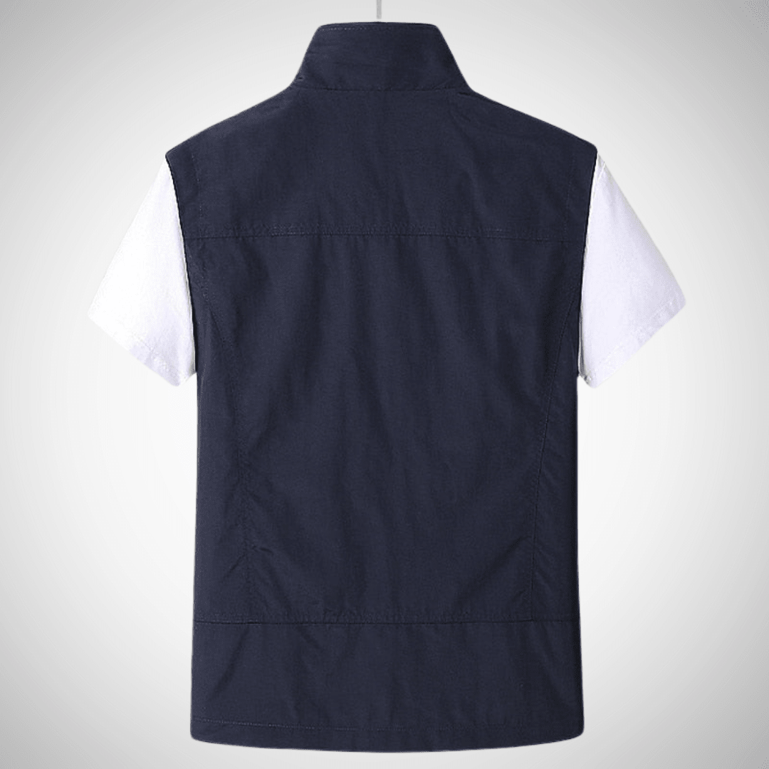 Heren Bodywarmer | Multifunctioneel Utility Vest met Praktische Zakken - De Mode OutletCE5996
