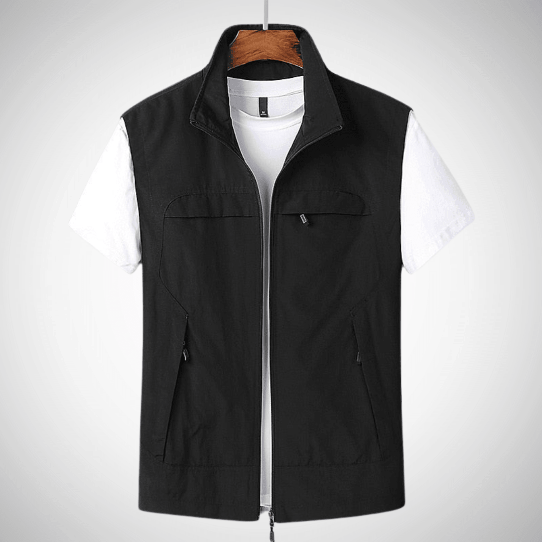 Heren Bodywarmer | Multifunctioneel Utility Vest met Praktische Zakken - De Mode OutletCE5996