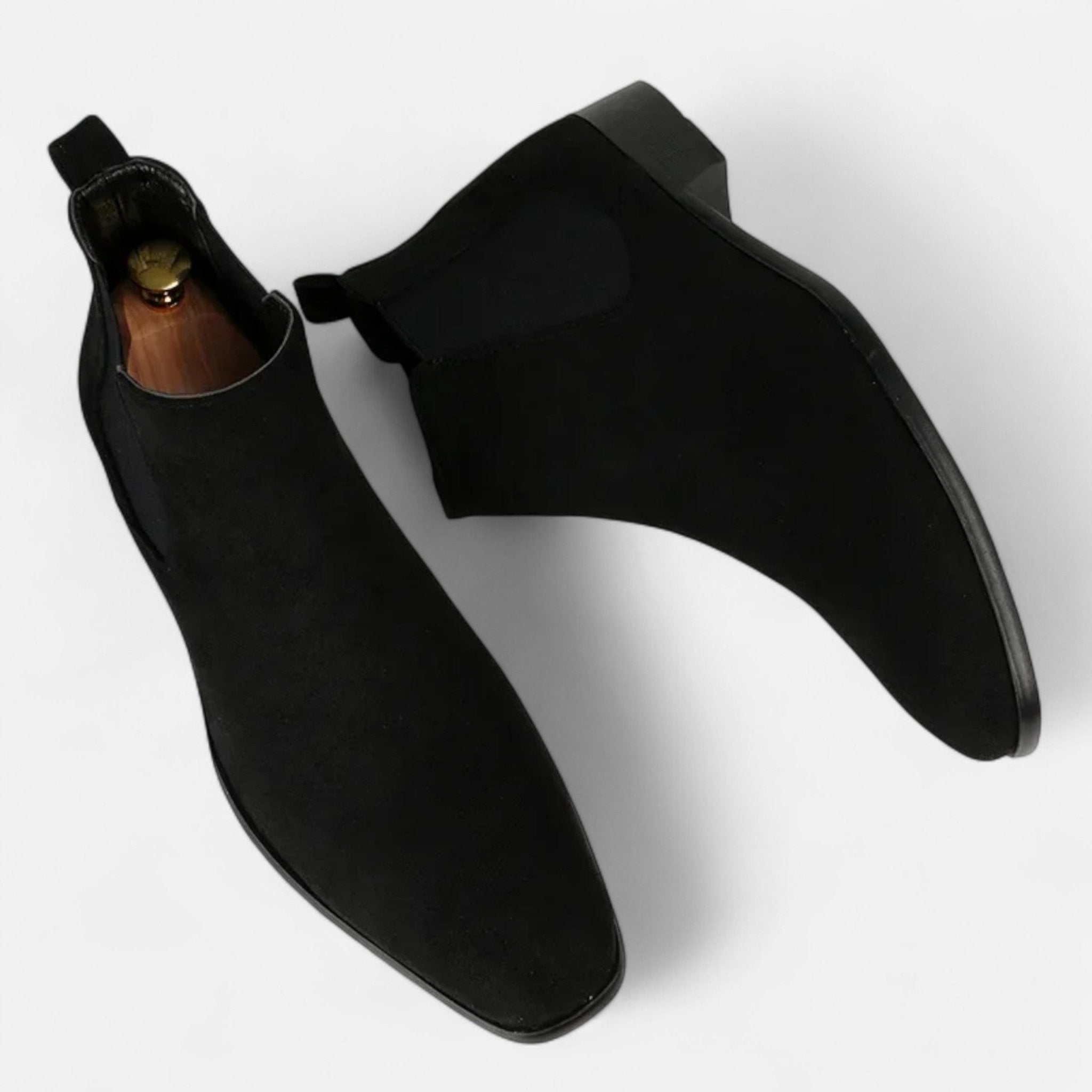 Heren Chelsea Boots met Elastische Panelen en Enkellaarsvorm - De Mode Outlet