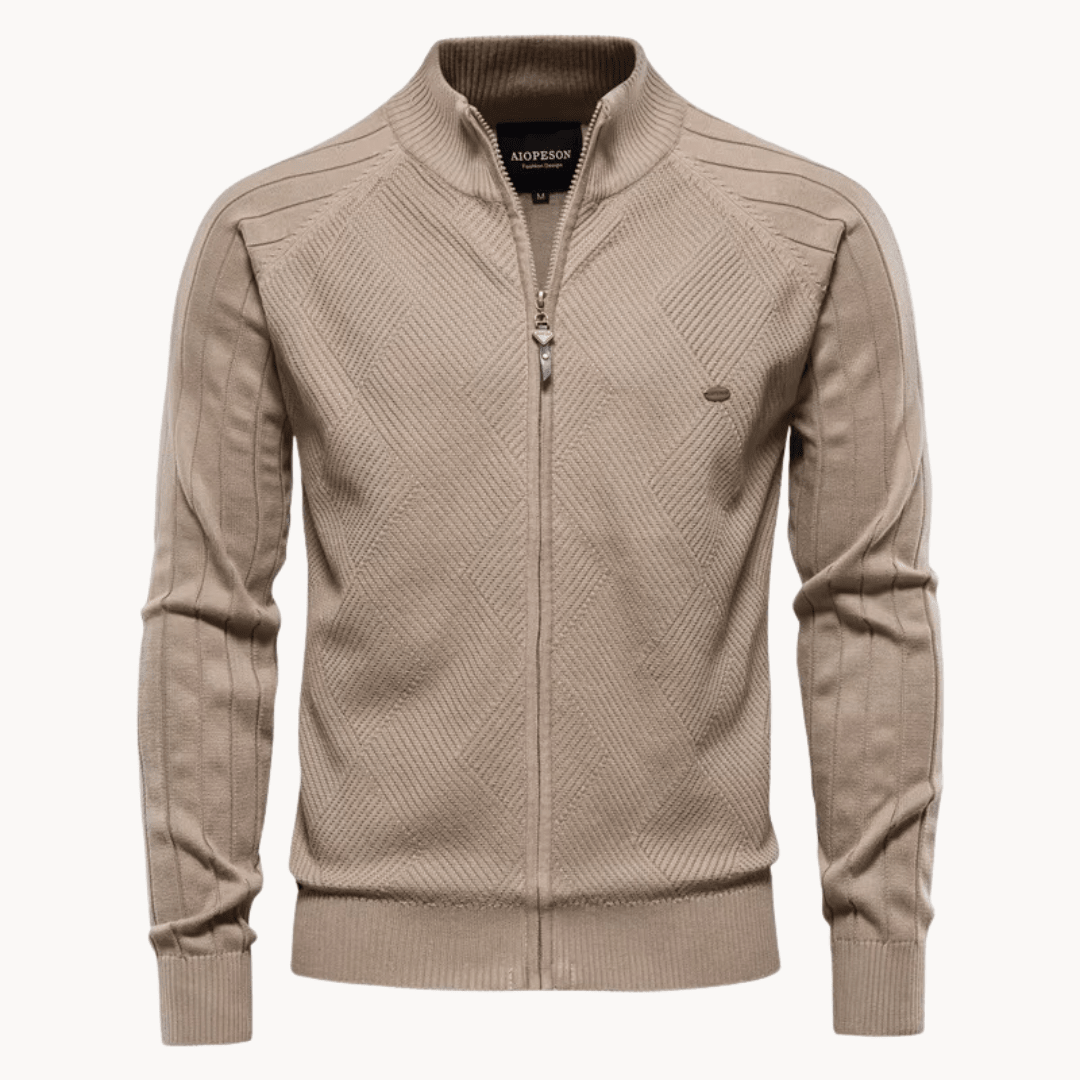 Heren Fijngebreid Vest met Ritssluiting en Staande Kraag | Stijlvol en Comfortabel - De Mode OutletSKU_1759929059533_220