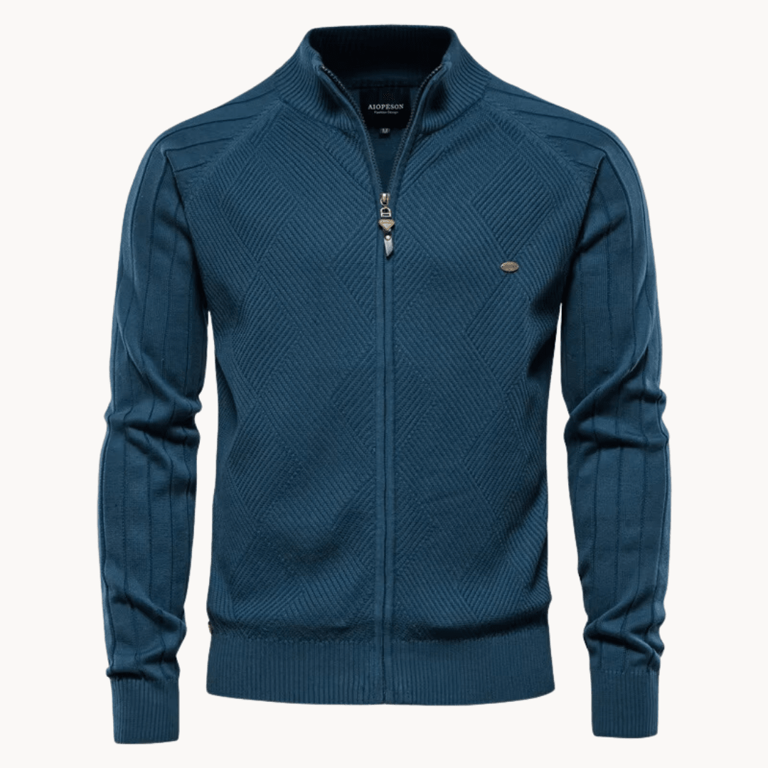 Heren Fijngebreid Vest met Ritssluiting en Staande Kraag | Stijlvol en Comfortabel - De Mode OutletSKU_1759929059533_220