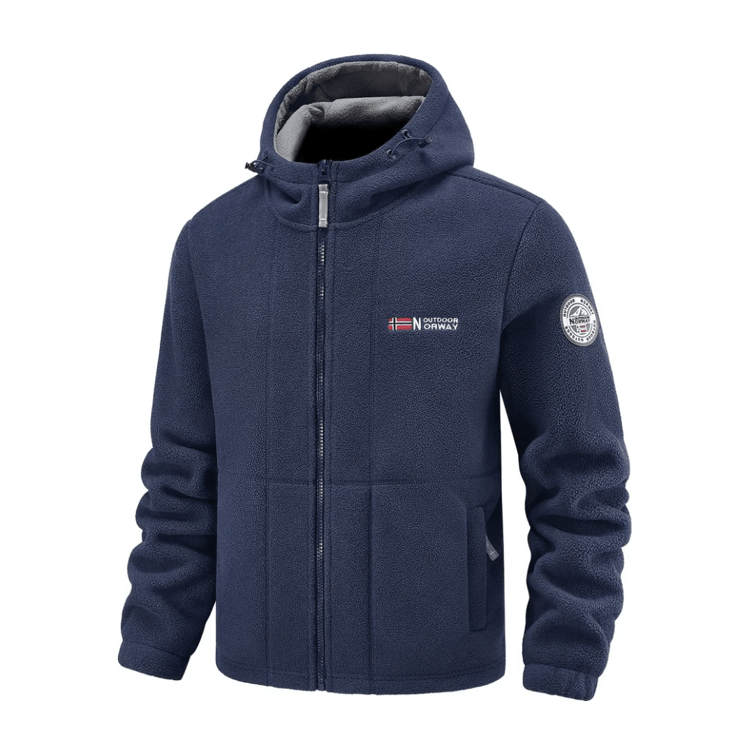 Heren Fleece Jas met Winddichte Afwerking – Ademend en Comfortabel - De Mode OutletBLACK-TB66L55