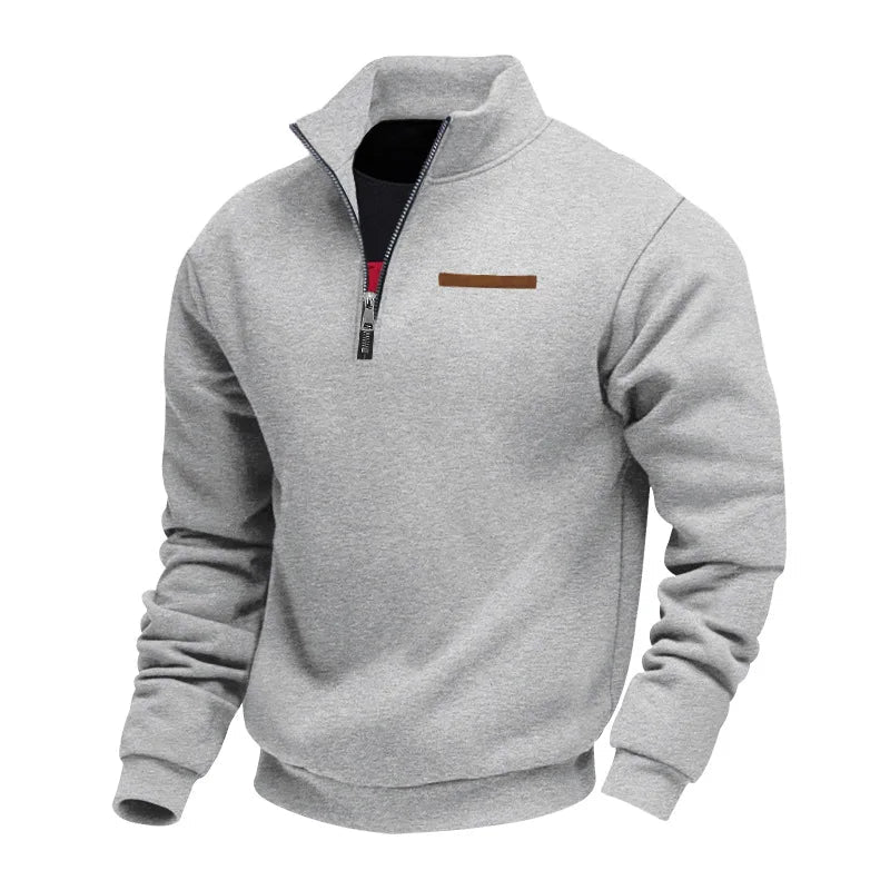 Heren Fleece Sweater met Half - Zip | Regular Fit met Moderne Look - De Mode Outlet