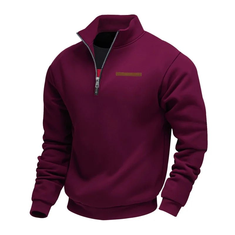 Heren Fleece Sweater met Half - Zip | Regular Fit met Moderne Look - De Mode Outlet