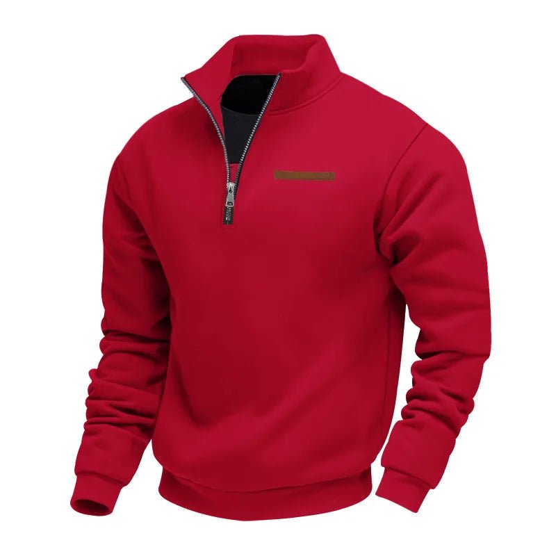 Heren Fleece Sweater met Half - Zip | Regular Fit met Moderne Look - De Mode Outlet